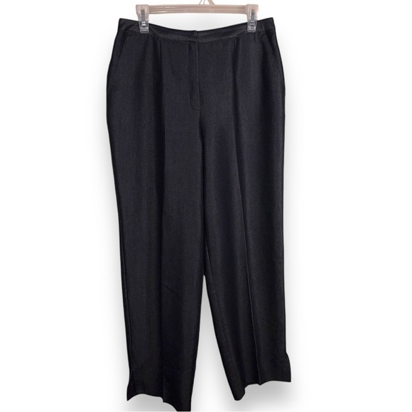 SIZE 12 VINTAGE NORTON MCNAUGHTON BLUE DENIM SATEEN PANTS PLEATED RETRO 90s - Picture 1 of 9